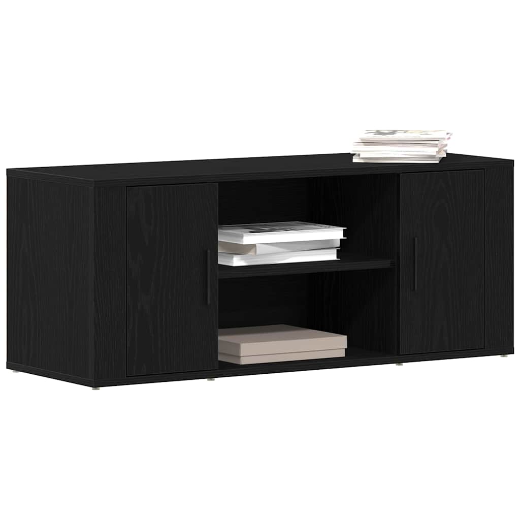 Fernsehtisch Schwarz Eichen-Optik 100 x 35 x 40 cm